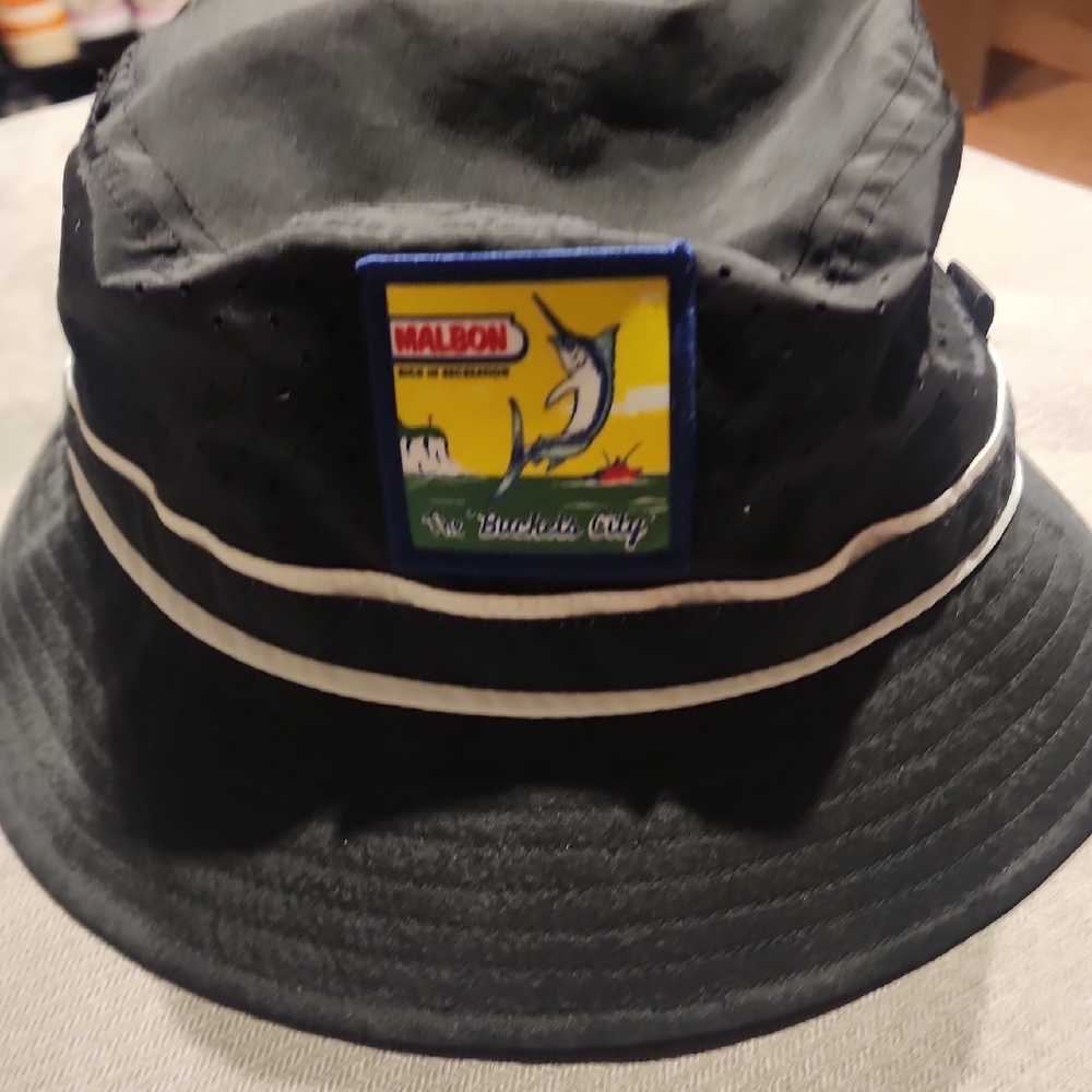 Malbon Black Bucket Hat